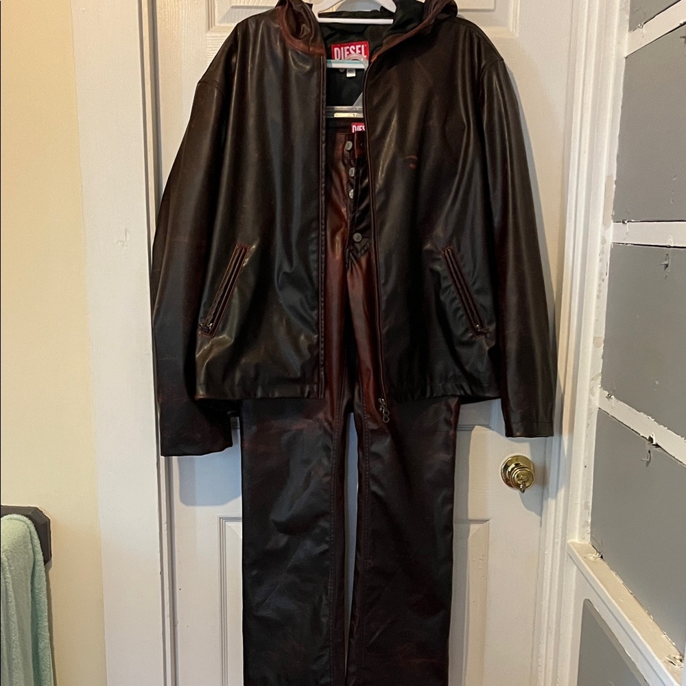 Diesel Dark Brown Hooded Rain Set